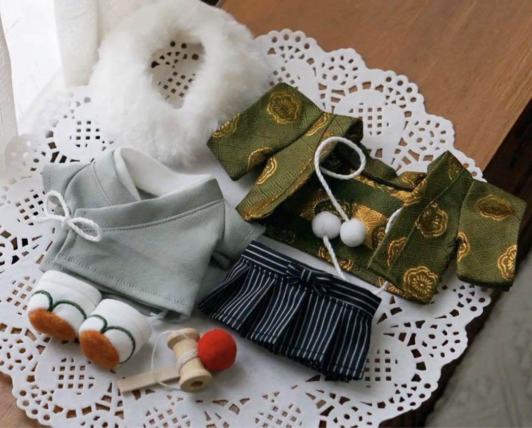 Amazon.co.jp: 現品 着せ替えぬいぐるみ服 袴 和服20cm 6点セット